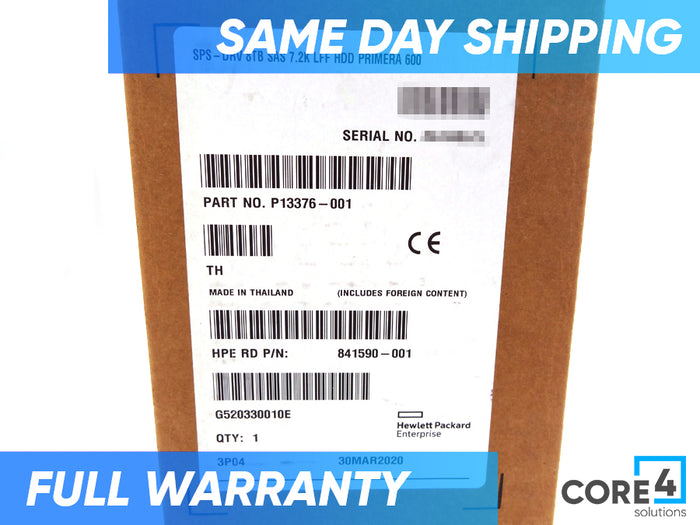 HP P13376-001 Drive 8TB SAS 7200RPM LFF DRIVE *New Bulk*