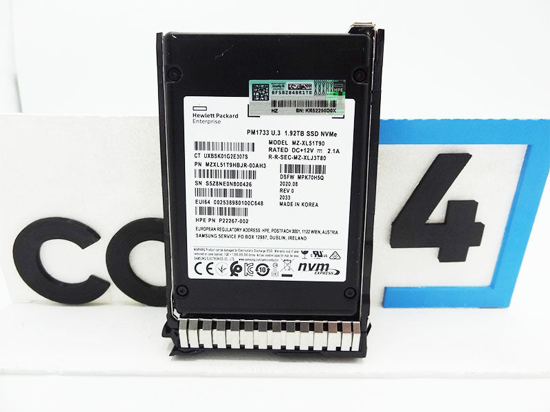HP P20735-001 HP 1.92TB NVME Gen4 U.3 2.5 SFF HP RI SCN SSD