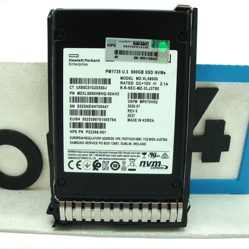HP P26422-001 HPE 800GB U.3 PM1735 SFF MU SCN NVME G4 SSD