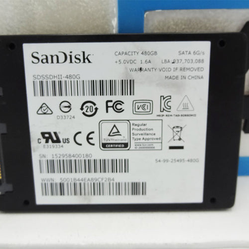 SANDISK SDSSDHII-480G 480GB SATA 2.5 SSD