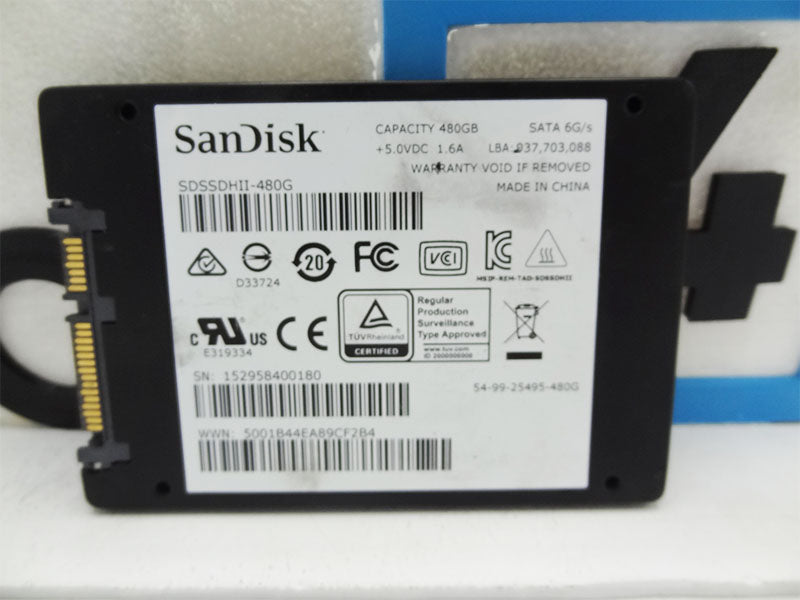 SANDISK SDSSDHII-480G 480GB SATA 2.5 SSD