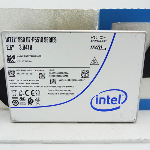 INTEL SSDPF2KX038TZ Intel 3.84TB U.2 PCIe NVME 2.5 SSD