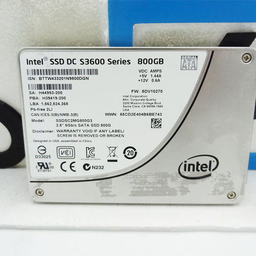 INTEL SSDSC2MG800G3 800GB S3600 6GBPS 2.5 SATA SSD