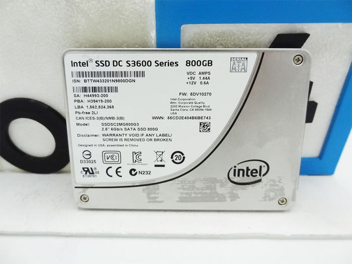 INTEL SSDSC2MG800G3 800GB S3600 6GBPS 2.5 SATA SSD