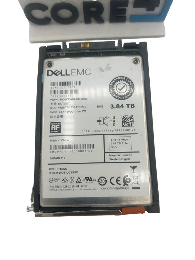 EMC 005053339 DEll EMC 3.84TB SAS SSD 2.5 12Gbs KIOXIAToshiba