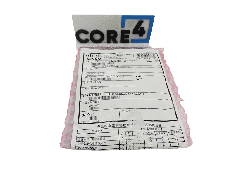CISCO UCS-MR-X64G2RW CISCO UCS 64GB PC4 DDR4-3200 RDIMM
