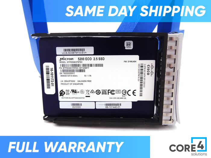 CISCO UCS-SD38TM1X-EV 5100 3.80 TB SOLID STATE DRIVE