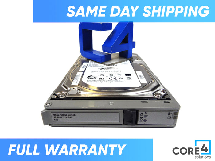 CISCO UCSC-C3X60-HD6TB 6TB 7.2K 3.5 12G SAS HOT-SWAP DRIVE - ST6000NM0014