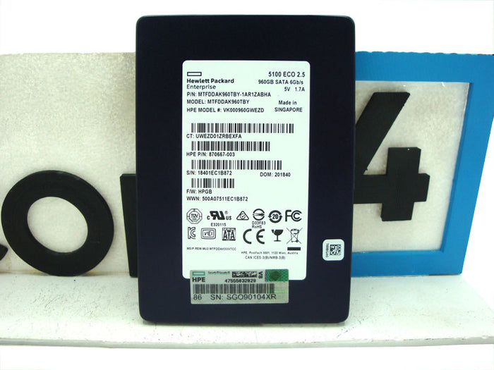 HP VK000960GWEZD HP 960GB SATA 6G 2.5 RI DS SC SSD HDD - VK000960GWEZD