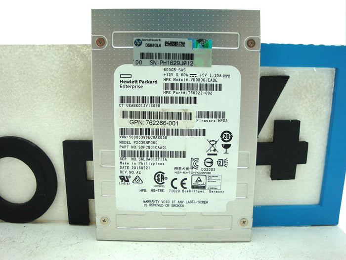 HP VK0800JEABE HP 800GB 12G 2.5 SAS SC SSD VE HDD