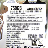 WD WD7500BPKX 750GB 6G 7.2K SATA DISK DRIVE