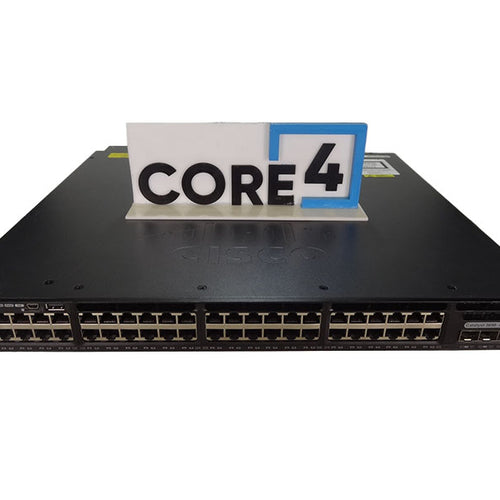 CISCO WS-C3650-48PQ-S Cisco Catalyst 3650 48 Port PoE 4x10G Uplink IP Base
