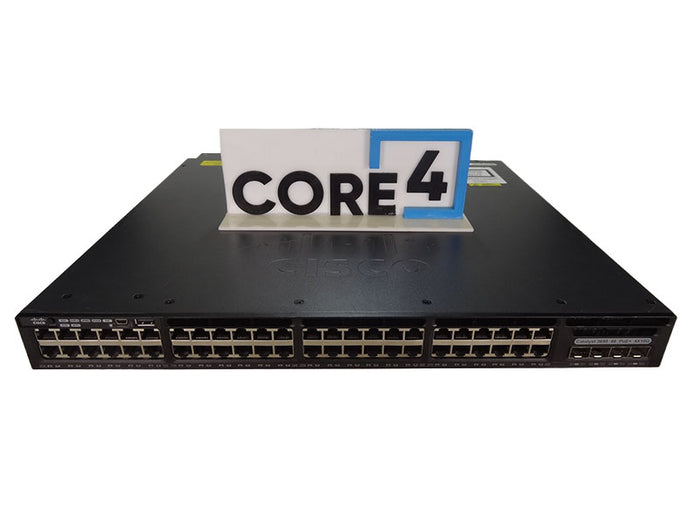 CISCO WS-C3650-48PQ-S Cisco Catalyst 3650 48 Port PoE 4x10G Uplink IP Base