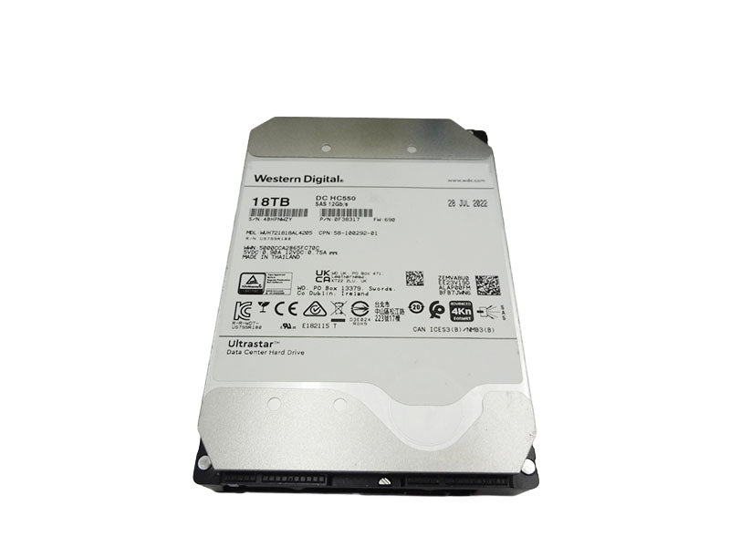 WD WUH721818AL4205 18TB DC HC550 SAS 12GBPS 0F38317 WUH721818AL4205