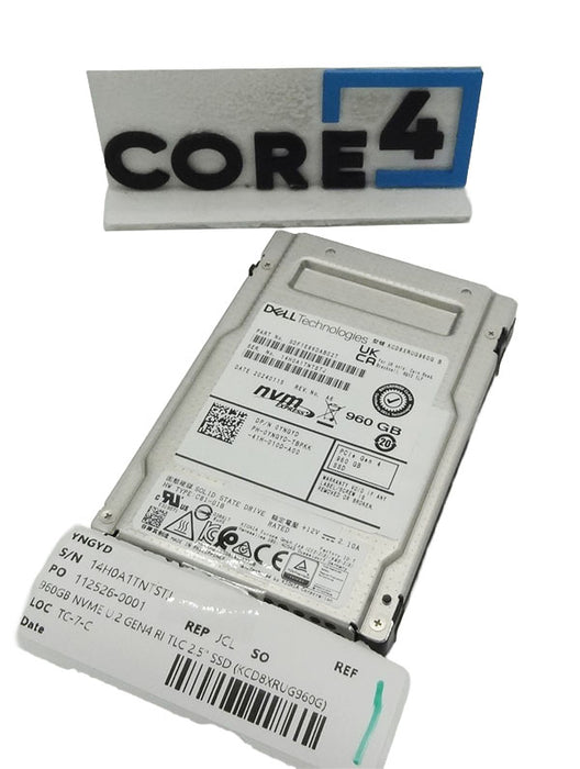 DELL YNGYD 960GB NVME U.2 GEN4 RI TLC 2.5 SSD (KCD8XRUG960G)