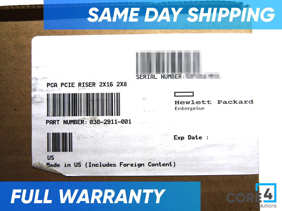 HP 030-2911-001 PCIe Riser 2X16 2X8 *New Bulk* - P04163-001
