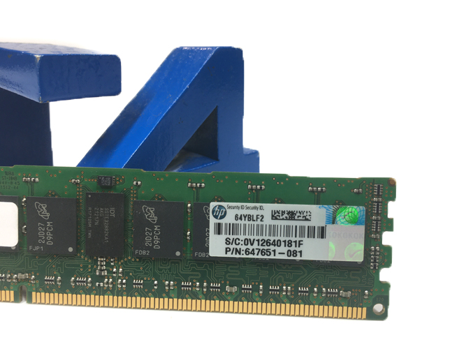 HP 647651-081 8GB (1X8GB) 1600MHZ PC3-12800 CL11 SINGLE RANK ECC REGISTERED DDR3 SDRAM DIMM GENUINE HP MEMORY KIT FOR HP PROLIANT SERVER DL360P ML350P BL460C BL660C GEN8