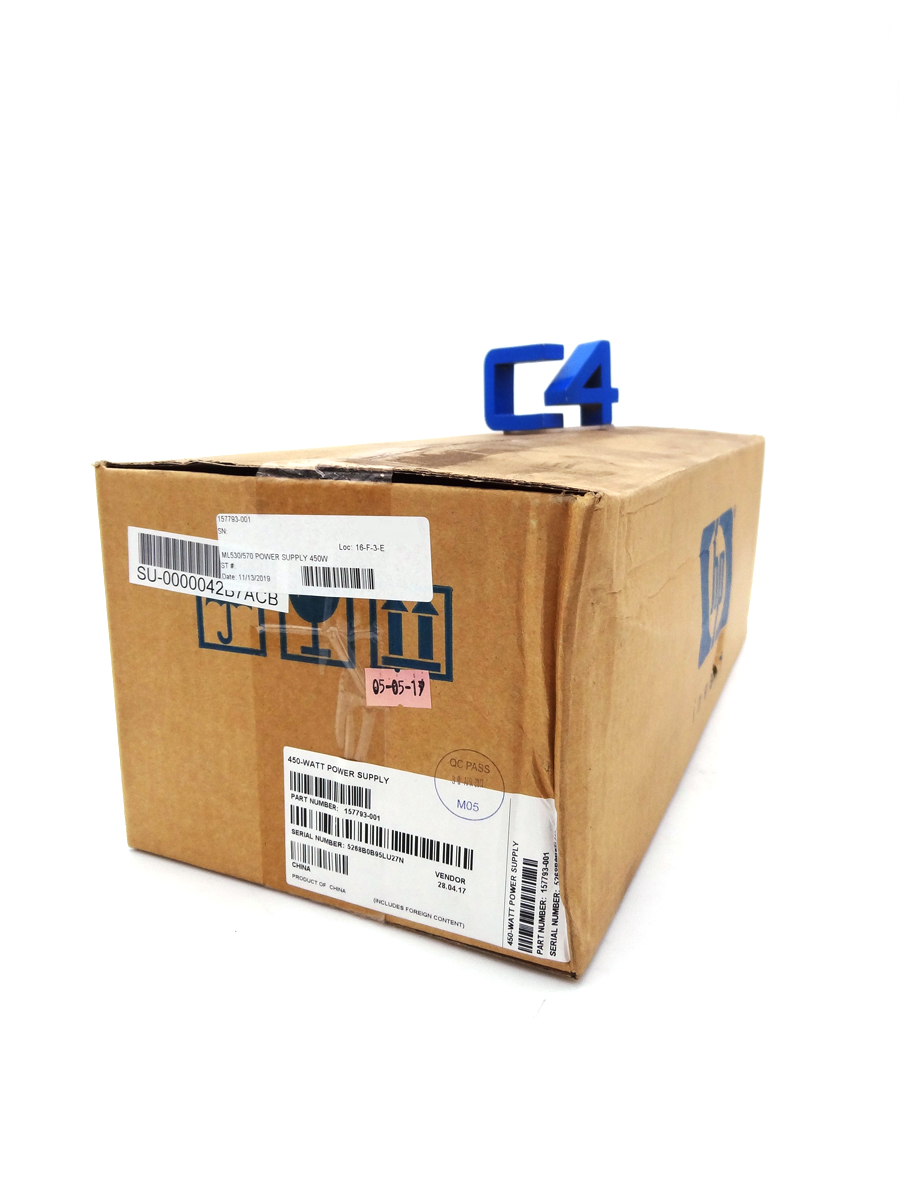 HP 157793-001 ML530/570 POWER SUPPLY 450W *New Sealed* - 144596-001 