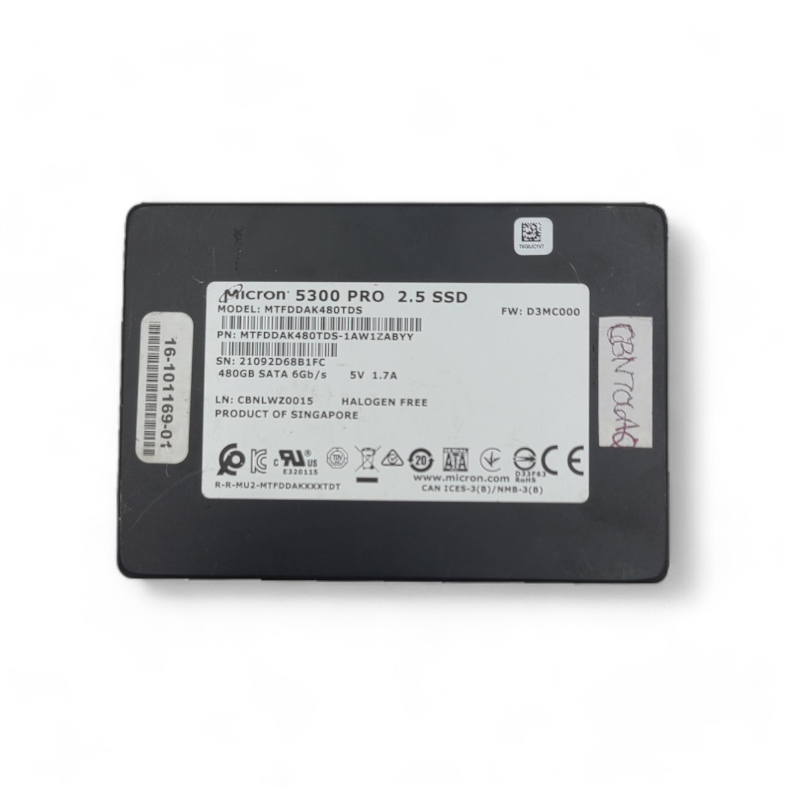 CISCO 16-101169-01 480GB SSD MICRON 5100 PRO