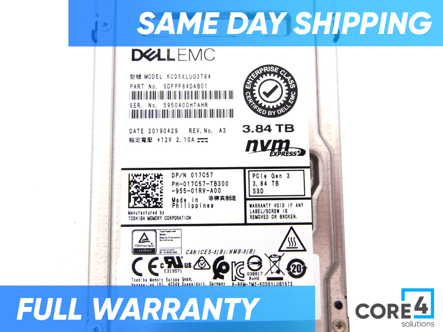 DELL 17C57 3.84TB SSD NVME 2.5 RI U.2