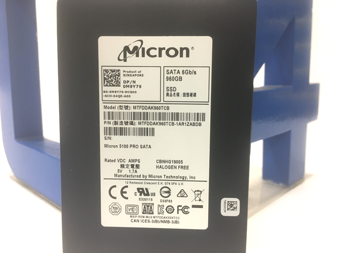 MICRON MTFDDAK960TCB 960GB 5100 PRO SATA 2.5 6GBPS SSD 