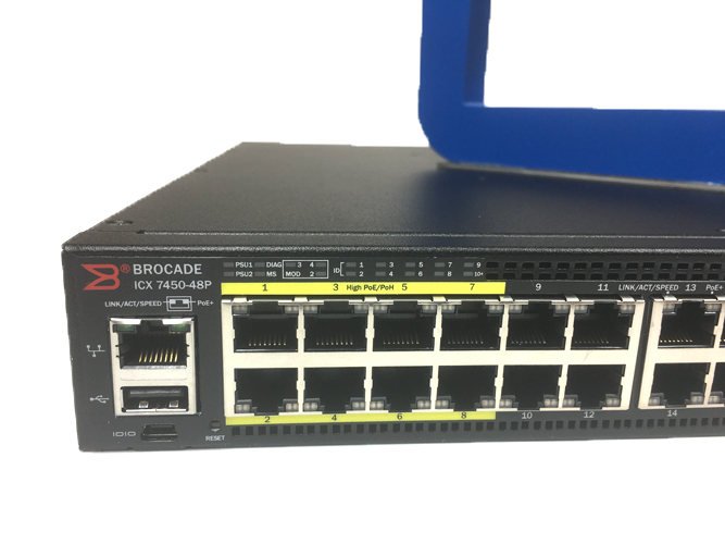 BROCADE ICX7450-48P-STK-E 48PT 1GBE SWCH POE BDL 2X40G QSFP SWITCH 