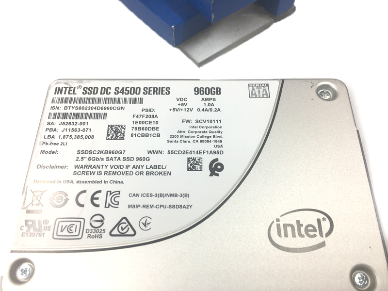 INTEL SSDSC2KB960G7 960GB 2.5 S4500 6GBPS SATA SSD    