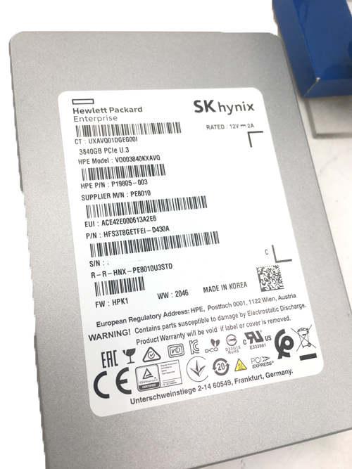 HP HFS3T8GETFEI-D430A 3.84TB NVME RI SFF U.3 HYNIX SSD