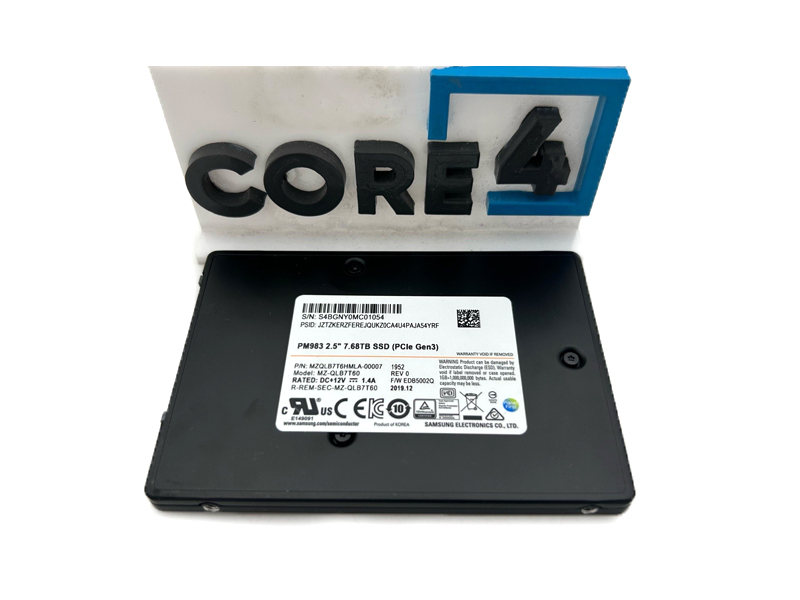 SAMSUNG MZ-QLB7T60 7.68TB PM983 GEN3 2.5 U.2 NVME SSD