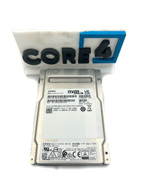 KIOXIA KCD6DLUL1T92 1.92TB 2.5 CD6-R 4.0 NVMe SSD