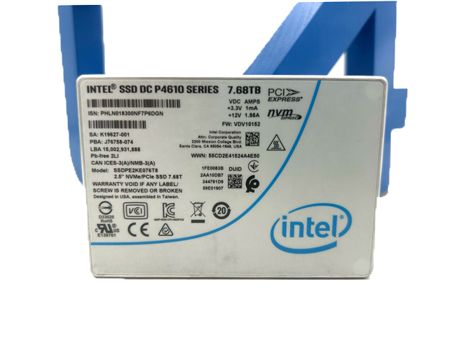 INTEL SSDPE2KE076T8 7.68TB U.2 2.5 P4610 NVMe SSD