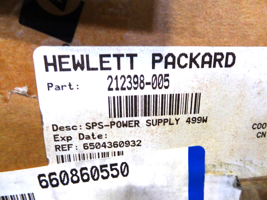 HP 212398-005 HOT SWAP POWER SUPPLY 499W *New Sealed* - 212398-001, 230331-001