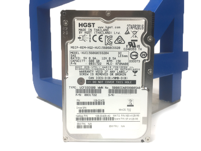 NETAPP X412B-R6-NOTRAY NETAPP 600GB 15K 2.5 WITHOUT TRAY 