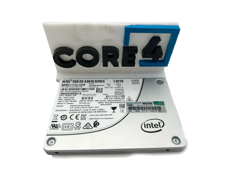 HP SSDSC2KG019T8P 1.92TB Intel  HP D3-S4610 2.5 SATA SSD