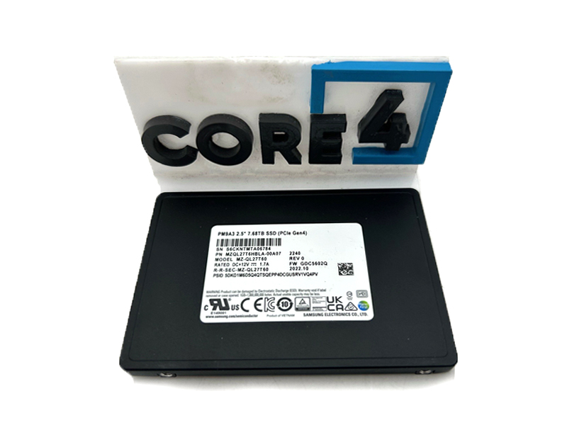 SAMSUNG MZ-QL27T60 7.68TB PM9A3 PCIE GEN4 U.2 2.5 NVME SSD