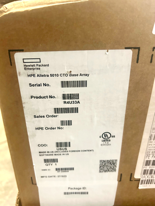 HP 5010-2P-84T-8640F HPE ALLETRA 5010 84TB HDD, 8.64TB SSD, 10GBE SFP+