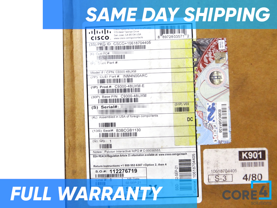 CISCO C9300-48UXM-E Catalyst 9300 48-port(12 mGig,36 2.5Gbps) Network Essentials