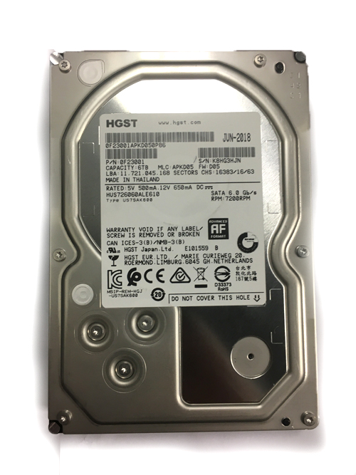 HITACHI HUS726060ALE610 6TB 7.2K 3.5 SATA 6GBPS HDD       