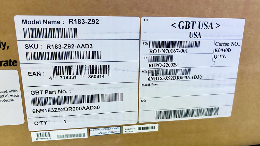 GIGABYTE R183-Z92-AAD3 1U 12x2.5 SASSATA 3x M.2 DUAL EPYC 90059004 SERVER