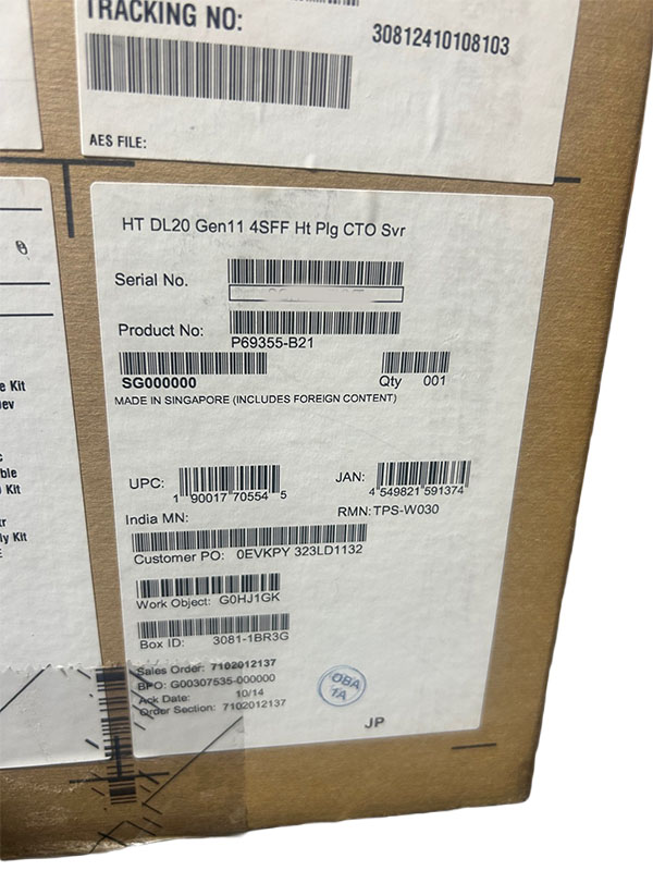 HP P69355-B21 HPE DL20 GEN11 4SFF HTPLG CTO SVR