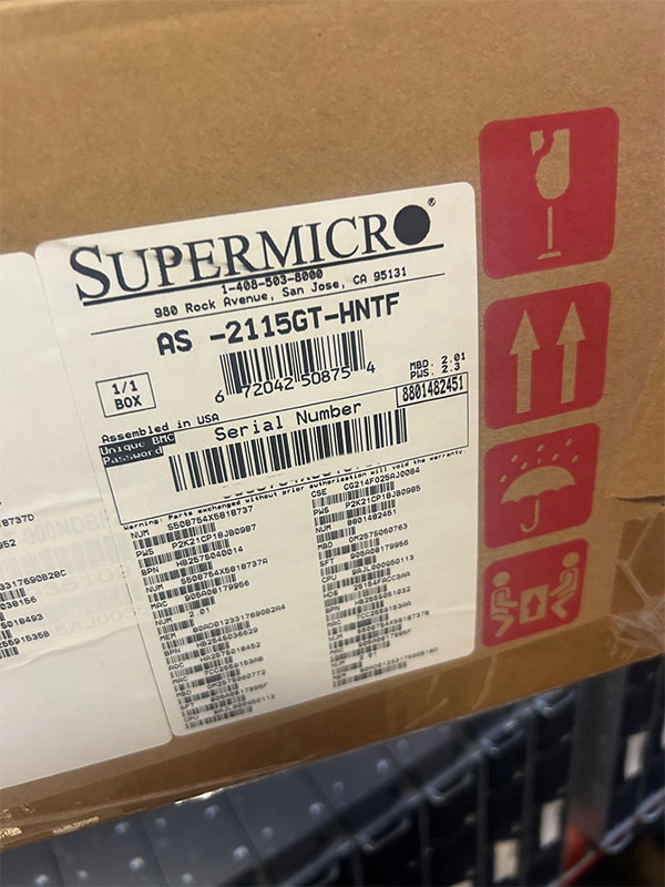 SUPERMICRO AS-2115GT-HNTF 4-NODE SINGLE 9004 CPU GRANDTWIN SYSTEM