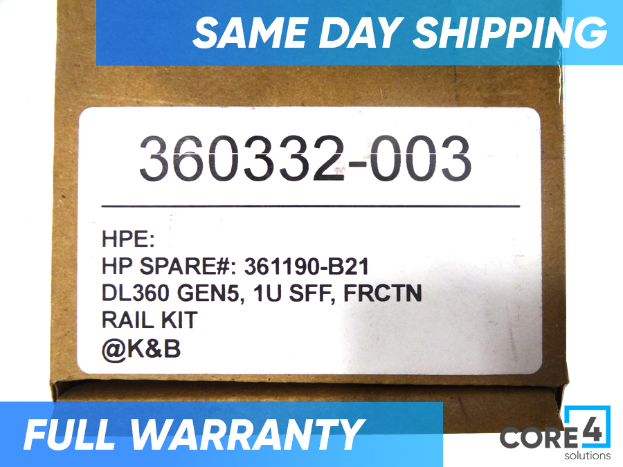 HP 360332-001 DL360 G4 RAIL KIT - 360104-001, 533877-001, 365002-002