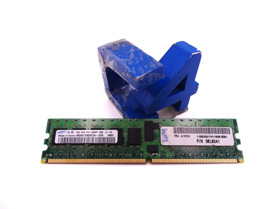IBM 38L6041 1GB PC2-5300 CL5 ECC DDR2 667 MHZ 