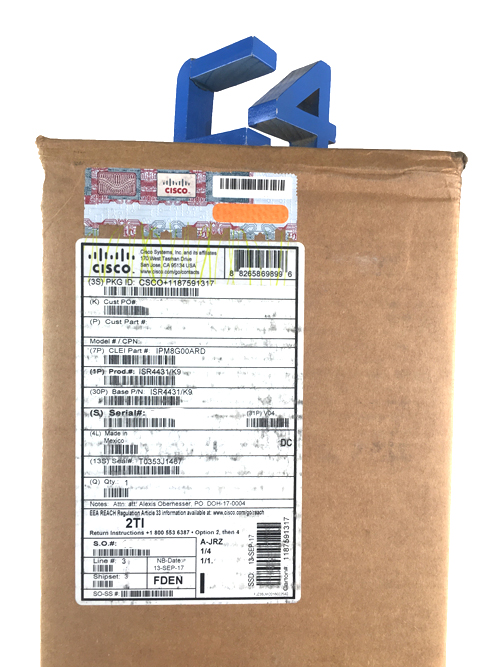 CISCO ISR4431K9 ISR4431K9 CISCO 4431, 4GE, 3 NIM,M
