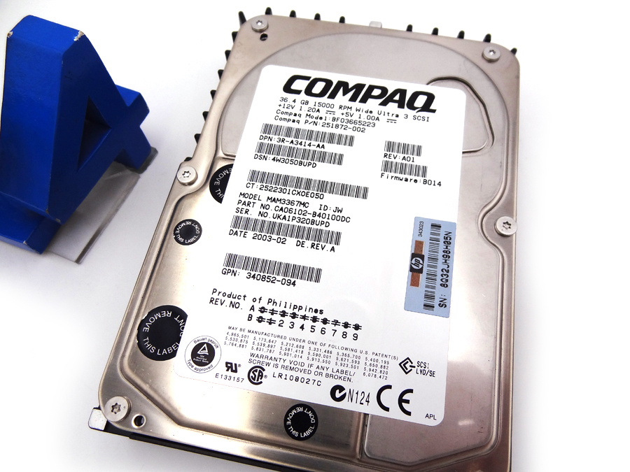 HP 3R-A3414-AA 36.4GB 15000RPM 80PIN WIDE ULTRA-3 SCSI LFF HD