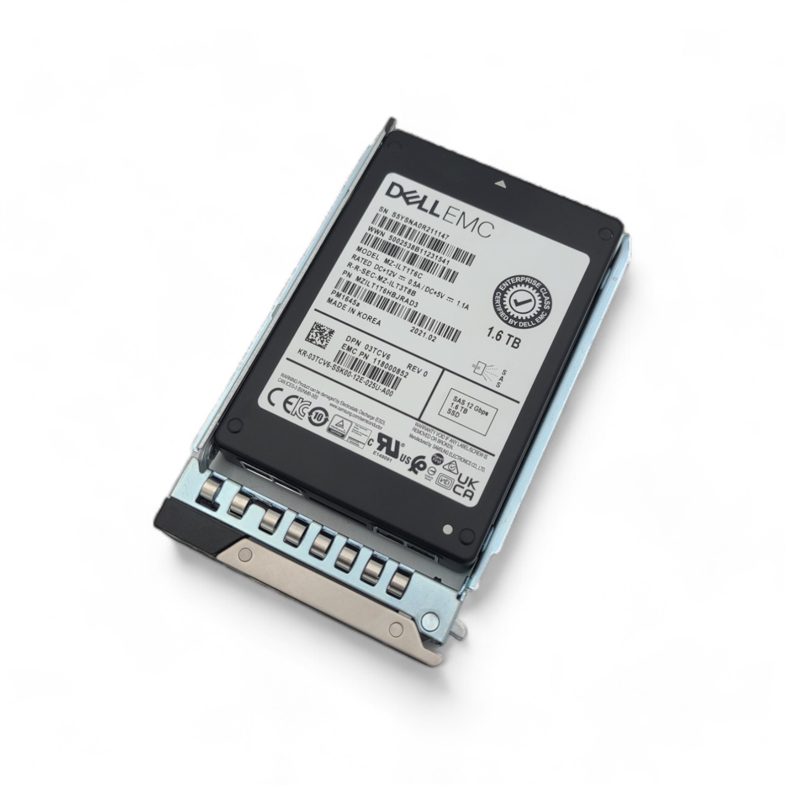 DELL 3TCV6 1.6TB SAS SSD MU 2.5 12G SSD