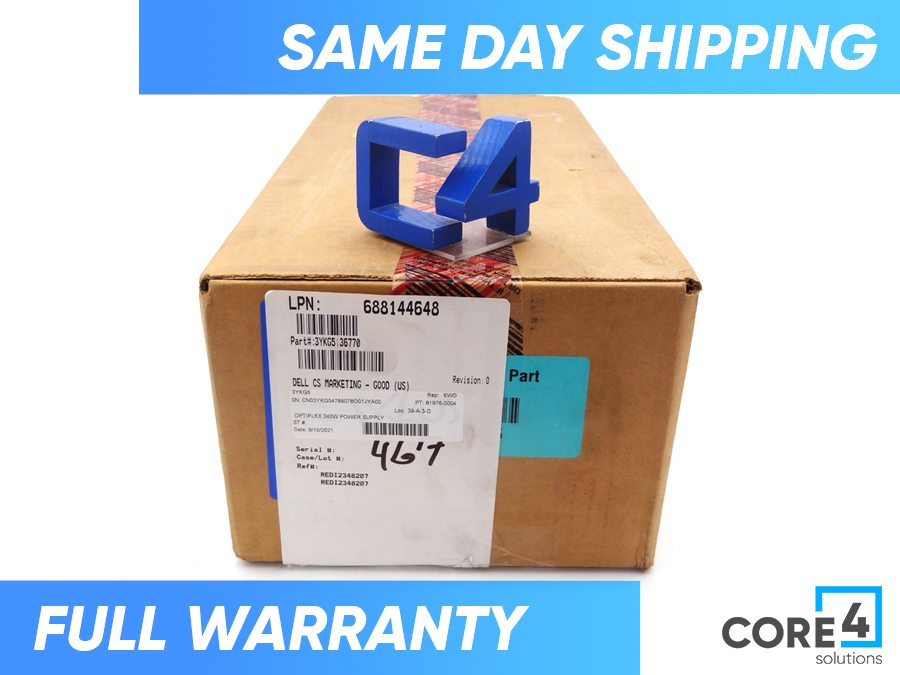 DELL 3YKG5 OPTIPLEX 240W POWER SUPPLY *New Bulk*