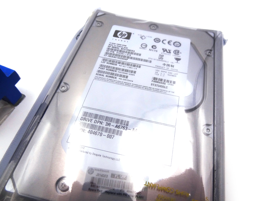 HP 404709-001 72GB ULTRA320 SCSI HARD DRIVE 10K - 286714-B22, 289042-001