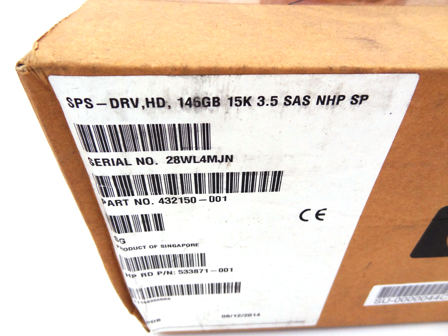 HP 432150-001 146GB 10K SAS 2.5 NHP SP *New Sealed* - 432093-B21