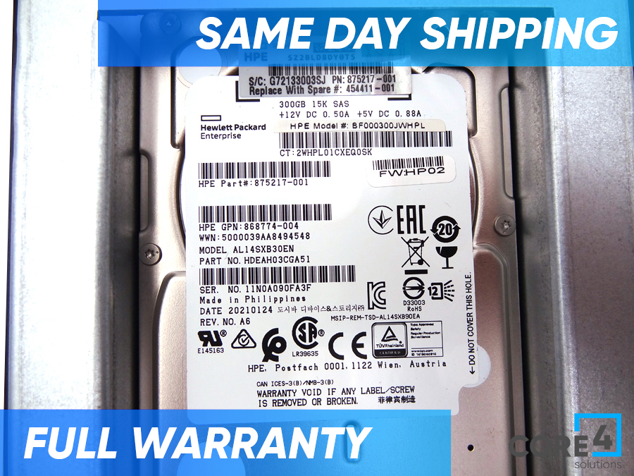 HP 454411-001 300GB FC 15K HARD DRIVE *New*- AG690A, AG690B, 531294-001 